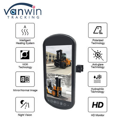 7 inci 2 Channel HD 1 Way Audio Input Car Monitor Rearview Mirror High Digital Panel Baru