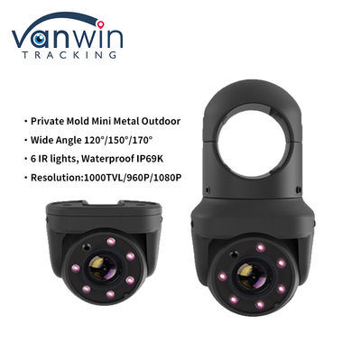 Mini AHD 6 Lampu IR IP69K Waterproof Car Dome Kamera Untuk Truk Bus Dengan Pengawasan Malam