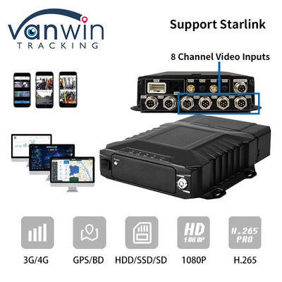 4G Starlink 1080P AHD 8 Channel Mobil CCTV MDVR GPS 4G WIFI Sistem Kamera DVR Seluler