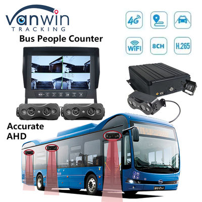8 Saluran HDD SSD Storage Otomatis Bus Orang Counter Wifi 4G Mobile DVR