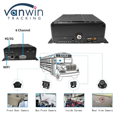 4G 6 Channel H. 265 HDD Mobil Mobile DVR Untuk Kamera Keamanan Kendaraan