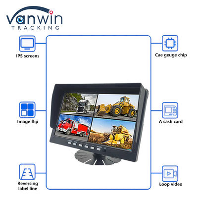 10.1 inci IPS Keamanan TFT Mobil Monitor HD 1080P Tampilan Untuk Truk Bus Kendaraan Kamera