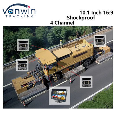 10.1 inci IPS Keamanan TFT Mobil Monitor HD 1080P Tampilan Untuk Truk Bus Kendaraan Kamera