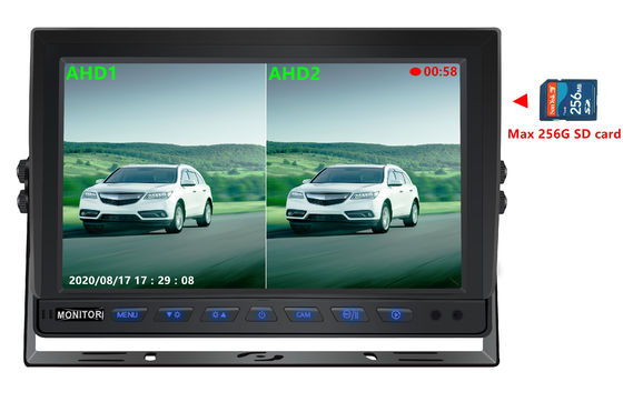 Layar tampilan pemantauan bawaan Monitor quadripasi AHD 10.1 inci