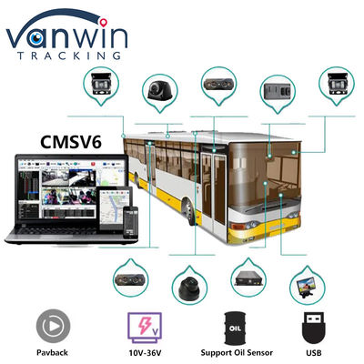 4CH Dual SD Card GPS MDVR Kamera Dengan 4G WiFi Mobile DVR Sistem Keamanan Bus Sekolah