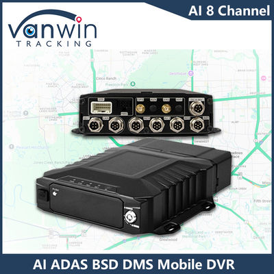 H.265 8CH HDD Mobile DVR Sistem Pemantauan Sensor Pejalan Kaki DSM ADAS BSD AI Berkendara Tingkat Lanjut