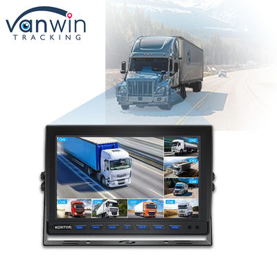 9 Inch 8 Channel AHD Monitor Video 1080P Mobil LCD IPS Monitor untuk Bus Truk Trailer