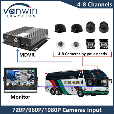 AHD 8CH HDD Remote Control Mobile DVR 1080P 4g Fungsi GPS Pemantauan Keamanan Kendaraan Cmsv6 MDVR