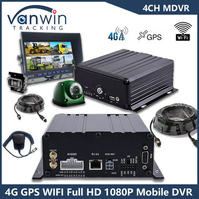 4CH GPS 4G WiFi Mobile DVR Full HD 1080P Kamera Mobil HDD Mdvr Untuk Bus Van Kendaraan Truk