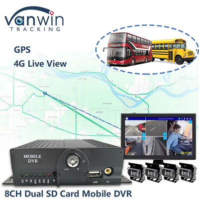8CH AHD Dual SD Card Mobile DVR System 4G WIFI GPS MDVR Untuk Live View