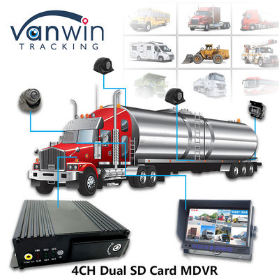 MAX 512GB Dual SD Card Storage 4CH Mobile DVR Dengan 4G GPS 1080P Full HD SD Card Mdvr