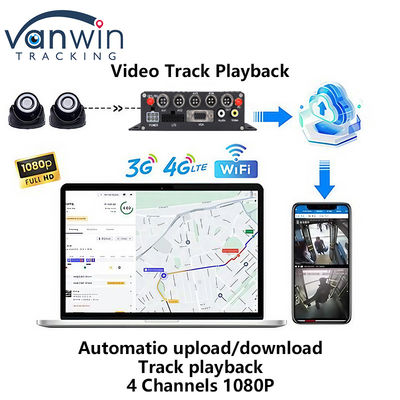 4G GPS Dual SD Card Mobile DVR 1080P 4CH CCTV Camera Recorder Keamanan Mobile Tracking DVR