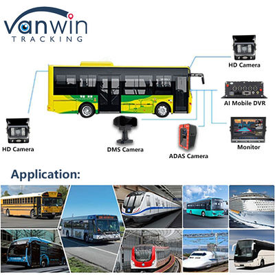 4CH 5G CMSV6 Sistem AI Mobile DVR Dengan GPS ADAS BSD DMS H.265 MDVR untuk Mobil CCTV Monitor