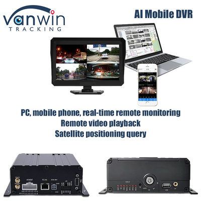4CH 1080P AI Fungsi Mobile DVR ADAS DMS Kit DVR 4G GPS SD HDD MDVR Sistem Kendaraan