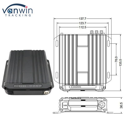 OEM ODM Real Time 4CH GPS Mobile DVR Dengan 4G 1080P WiFi Dual SD Card MDVR Untuk Bus