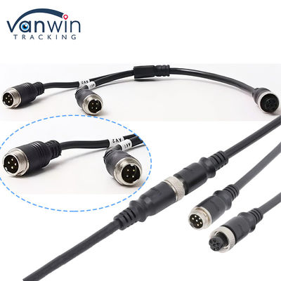 6 Pin Penerbangan Wanita Untuk Dual 4P Pria Penerbangan Adaptor Kabel Untuk Sistem Keamanan Kendaraan