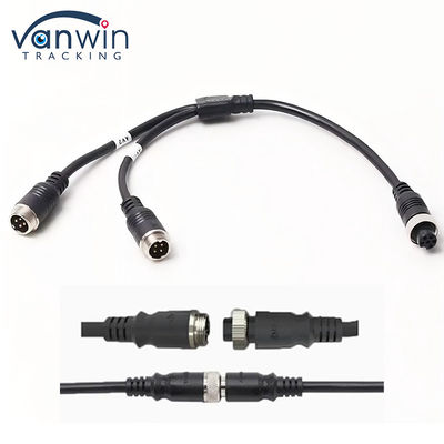 6 Pin Penerbangan Wanita Untuk Dual 4P Pria Penerbangan Adaptor Kabel Untuk Sistem Keamanan Kendaraan