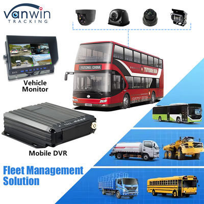 4CH 1080P Dual SD Card Mobile DVR Dukungan Sensor Minyak 4G Real Time Video Monitoring GPS Tracker