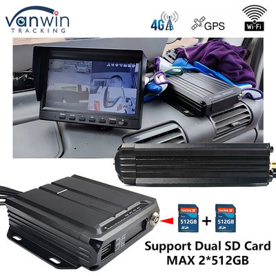 4CH Dual SD Card Mobile DVR Ukuran Mini Mobil Black Box di Kendaraan CCTV 4G GPS MDVR
