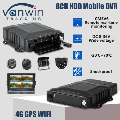Heavy-Duty 8CH Mobile CCTV Recorder 1080P AHD & SD Card Backup untuk Taksi / Bus / Truk