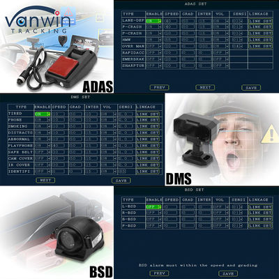 8CH 1080p 4G AI Mobile DVR Dengan Sistem Kamera ADAS DMS BSD GPS Mobile DVR Untuk Truk