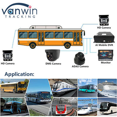 Full HD 1080P 8CH Mobile DVR H.265 CMSV6 Pengemudi Bus 4G Wifi MDVR Kamera Mobil Bus Truk