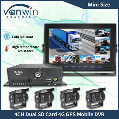 H.265 4CH Full HD Mobile DVR Live Stream Blackbox Recorder 4G Wifi GPS CCTV Kendaraan