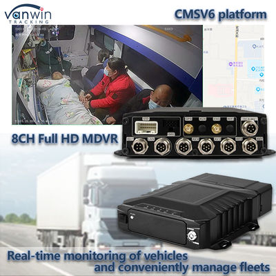 8CH Video Surveillance HDD Mobile DVR Dengan 4G GPS WIFI MDVR Untuk Pemantauan Real Time