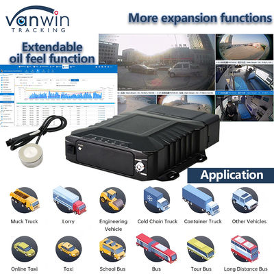 8CH Video Surveillance HDD Mobile DVR Dengan 4G GPS WIFI MDVR Untuk Pemantauan Real Time