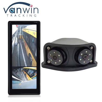 HD IR Night Vision Waterproof 1080P Dual Lens Side View Blind Area Rearview Mirror Rear View Backup Camera untuk Bus