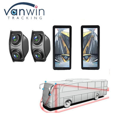 HD IR Night Vision Waterproof 1080P Dual Lens Side View Blind Area Rearview Mirror Rear View Backup Camera untuk Bus