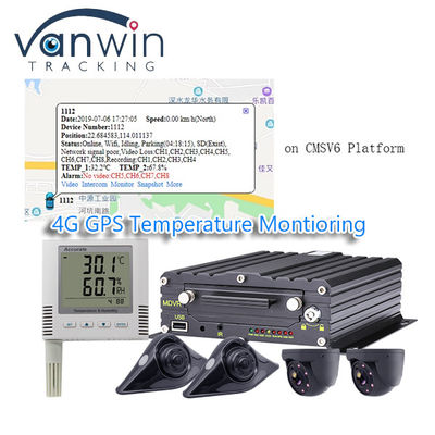 Sistem Pemantauan Suhu Truk Freezer 4G Kendaraan GPS MDVR Semua dalam Satu Solusi