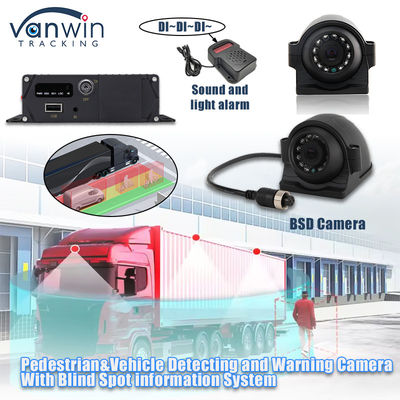 1080P AHD IP69K BSD Kamera AI Sistem Deteksi Titik Buta Bantuan Dengan Alarm Suara Dan Cahaya