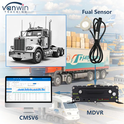 8CH Mobile DVR Untuk Sistem Pemantauan Bahan Bakar Mobil Dan Manajemen Armada GPS Untuk Pengemudi Truk