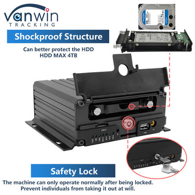 4 Channel ADAS DSM Car DVR dengan 4G GPS AHD Camera SD Card Video Recorder untuk Pelatihan Mengemudi Mobil Mobile DVR untuk Bus Truk