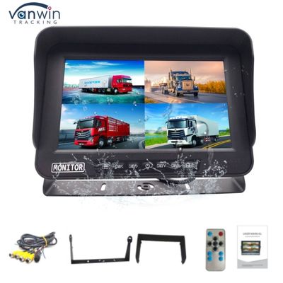 4 Channel AI Car Monitor Waterproof IPX69 Explosion-proof 10" AHD Display Untuk Kendaraan Mekanis