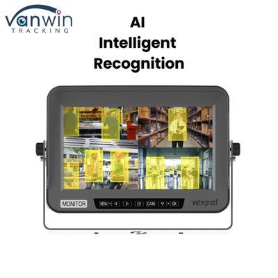 4 Channel AI Car Monitor Waterproof IPX69 Explosion-proof 10" AHD Display Untuk Kendaraan Mekanis