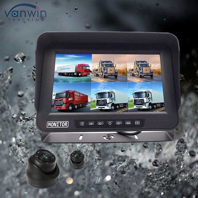 AHD 1080P MDVR Monitor 10,1 Inch 6 Channel Waterproof Split Display Monitor Kartu SD Untuk Kendaraan