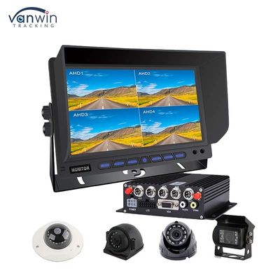 AHD/CVBS Multiple Video Mixed Input 4 Channel 7 Inch Split Display Car Monitor Untuk Kendaraan