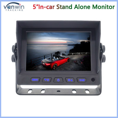 Mini 5 Inch Car TFT Monitor 2 Ways AHD 1080P 720P CVBS Input Video Campuran dengan Bracket Bentuk U