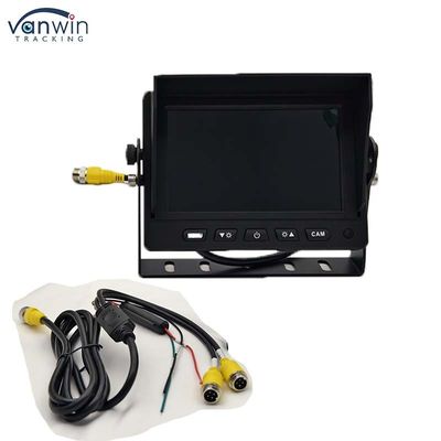 5 Inch LCD Screen TFT Car Monitor Metal Connector+4PIN CCD Warna Rear View Reversing Camera 12-24v Untuk Caravan Van Rv