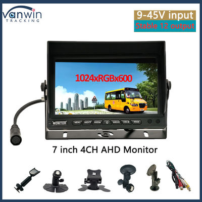Car Monitor 7 Inch VGA Output CCTV Auto-kompatibel keamanan Surveillance Screen Dengan Sun Hat Dengan U Stand