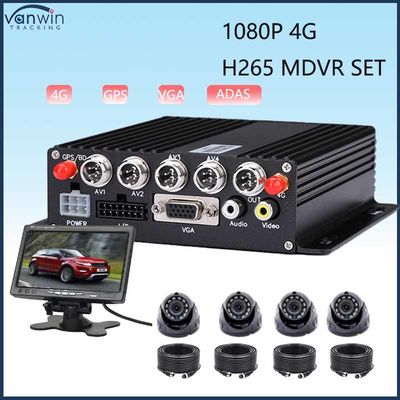4CH MDVR ADAS Dengan GPS 4G Wi-fi HDD Opsional Time Monitoring Truck