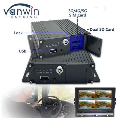 4G GPS MDVR 4 CH SD Card Video Recorder Dual Card Dual Standby Untuk Pemantauan Keamanan Kendaraan
