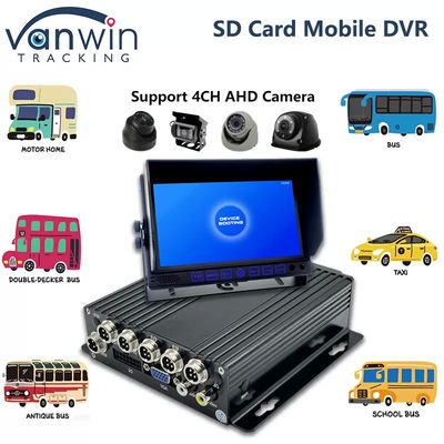 4G SD Card MDVR 1080P 8 Channel Vehicle Recorder Dengan Fungsi GPS Cocok Untuk Setiap Armada