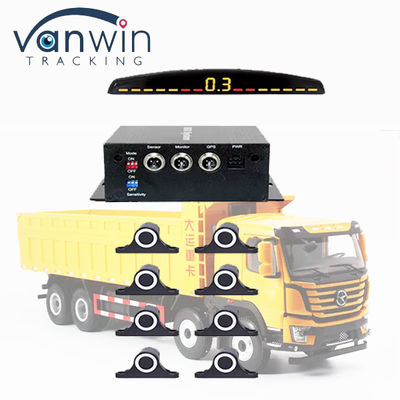 LCD Display 12 Sensor Reverse Backup Assist Radar Monitor Parking System untuk truk berat 5M
