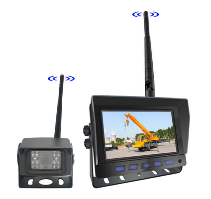 5 inci Wireless HD Digital DVR dengan Quad-Split Display untuk Truck Reverse Safety Monitoring