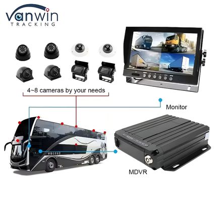 1080P Dual SD Card 4 Channel Mobile Dvr Dengan 4G GPS Wifi Kamera CCTV Kendaraan