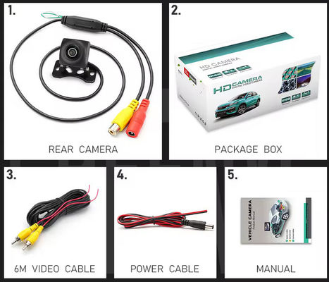 1080P AHD 170° Mobil Kamera Penampilan Belakang Kendaraan Reverse Hitam Lensa Mata Ikan Waterproof Night Vision Universal