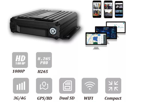 4CH Mini SD Mobile DVR GPS Wifi 4G 4CH Kit Taksi CCTV Kamera Mobil DVR dengan ADAS DMS